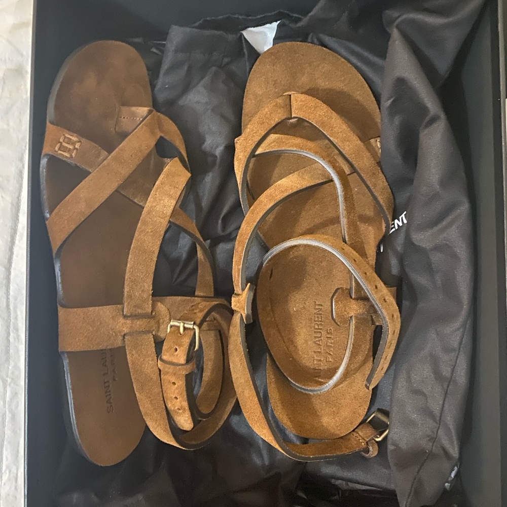 Saint Laurent Leather Unisex Sandals